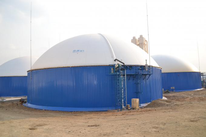 Double Coating Anaerobic Digester Tank For Wastewater Treatment Industry / Bolted Steel Tank 1