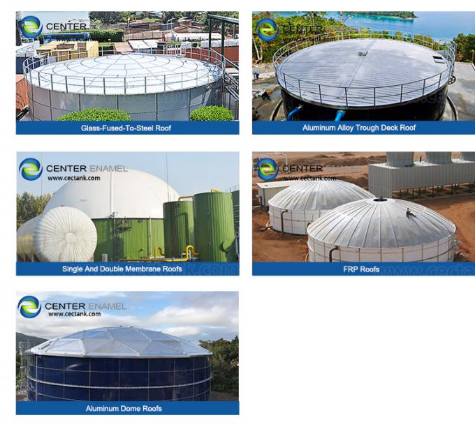 300 000 Gallon Stainless Steel Bolted Leachate Storage Tanks With Aluminum Dome Roofs 0