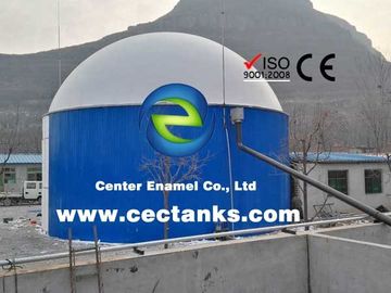 Bolted Steel Grain Storage Tanks With Aluminium Dome Roof Custom Color