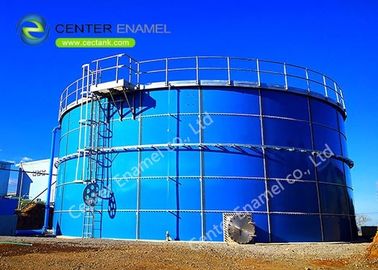 Corrosion Resistance Bolted Steel Biogas Storage Tanks With Glass - Fused - To - Steel Roof