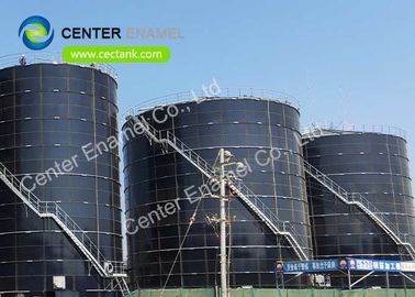 Center Enamel Bolted Steel Fire Water Tanks With Aluminum Roofs