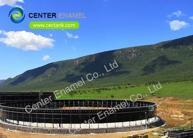 Glass Fused To Steel Landfill Leachate Storage Tanks With Aluminum Alloy Trough Deck Roofs