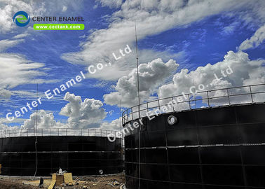 50000 Gallons Glass Lined Steel Biogas Storage Tanks With Double Membrane Roof