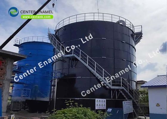 Glass Lined Steel Sludge Digester Tanks , Commercial Water Storage Tanks