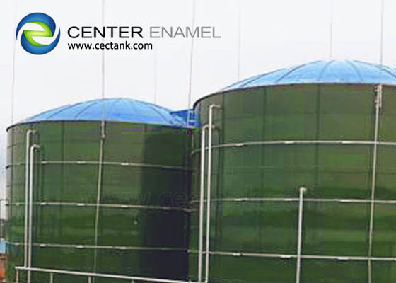 Glass Fused To Steel Bolted Biogas Storage Tank Dark Green