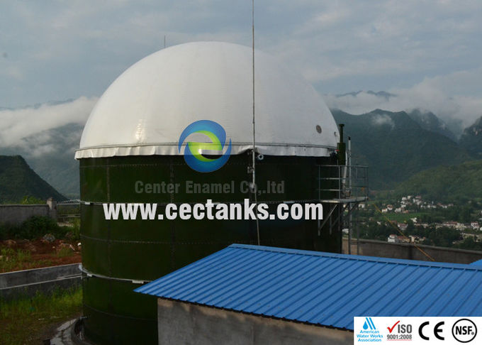 Glass Fused Steel Tank / Bio Digester Tank Body And Membrane Roof 0