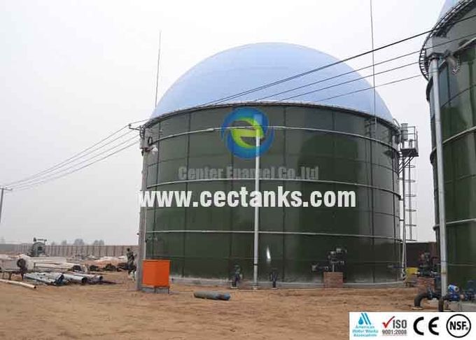 Glass Lined Steel Biogas Storage Tanks , Biogas Anaerobic Digestion Tank 0