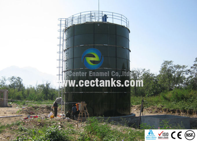 6.0Mohs Wastewater Treatment Digester , Glass Fused To Steel Wastewater Storage Tank 0