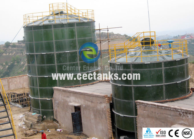 Cone Roof Storage Tank , Vitreous Enameling Steel Silos for Grain Storage 0