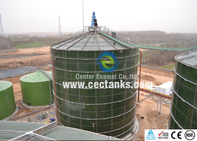 Biogas Power Plant Glass Fused Steel Tanks For Anaerobic Fermentation 0