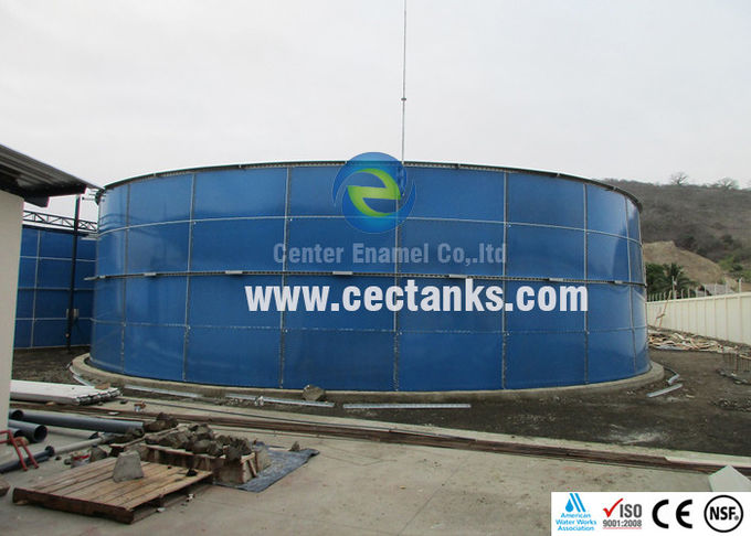 140,000 Gallon Potable Glass Lined Water Storage Tanks with 0.25 mm ~ 0.40 mm Coating thick 0