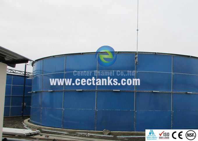 Industrial  Glass Lined Water Storage Tanks , Gas /  Liquid Porcelain Enamel Glass Lined Tank 1