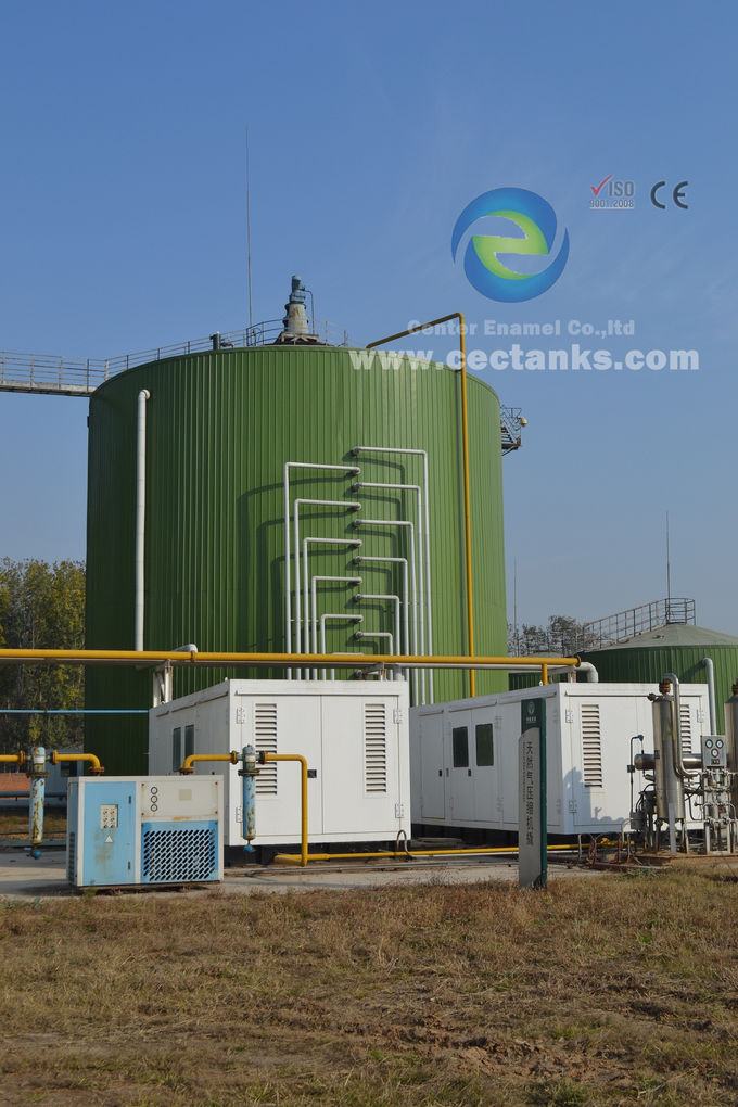 OSHA Enamel Steel Tank Industrial Water Tanks With Corrosion / Abrasion Resistance 1