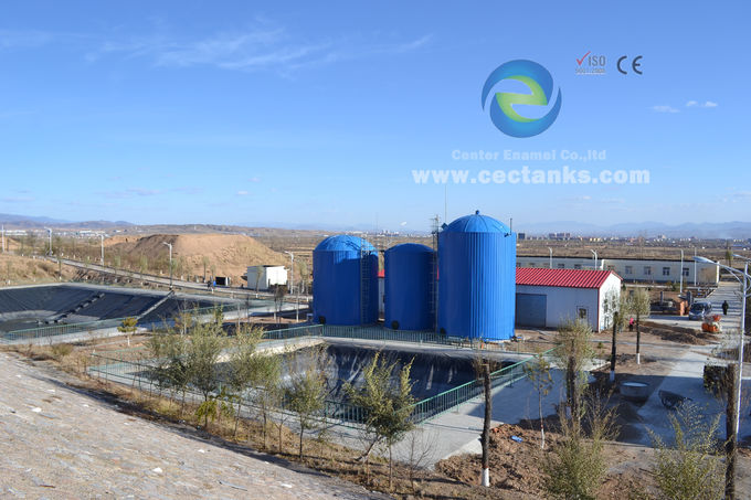 Engineering Glass Lined Water Storage Tanks / Bolted Stainless Steel Potable Water Tanks 0