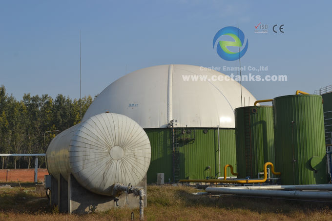 OSHA Enamel Steel Tank Industrial Water Tanks With Corrosion / Abrasion Resistance 0