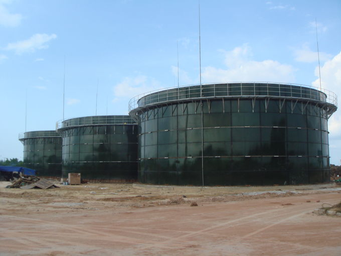 Anaerobic Digester Glass Lined To Steel Construction Tanks In Biogas / Wastewater Treatment 0