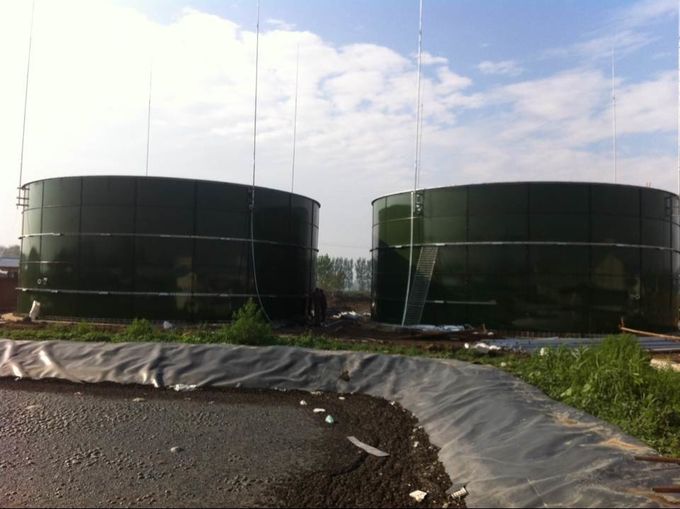 Glass Fused Liquid to Steel Bio Energy Storage Tanks for Wet Anaerobic Digestion Treatment with Aluminum Covers 0