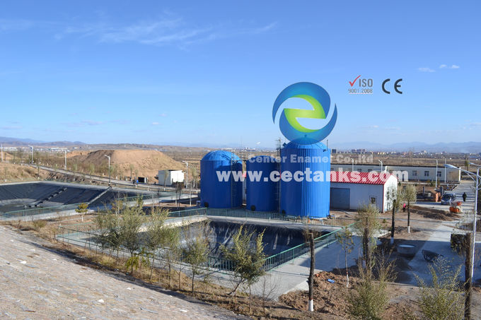 Digested Sludge / Waste Activated Storage Enamel Tank With Membrane Roof Or Aluminum Roof 0
