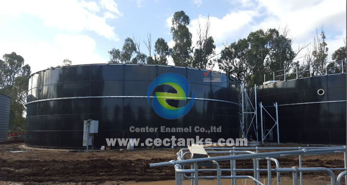 Glass Fused Steel Roof Fire Water Tank For Sewage / Effluent Treatment 0
