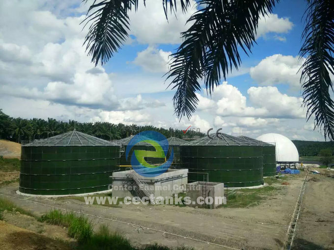 Steel Anaerobic Reactor With Pvc Membrane , Generate Biogas Storage Tank for Water Treatment Plant 0