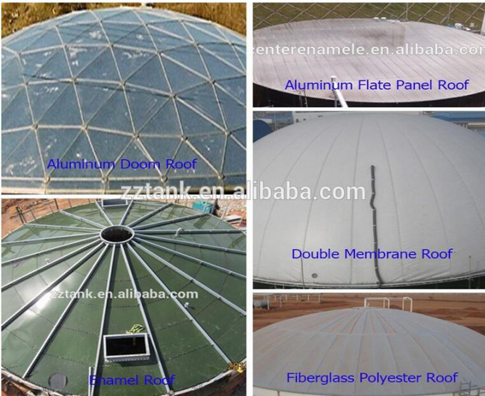 Biogas Anaerobic Digestion Double Membrane Roof Gas Production Cylindrical 0