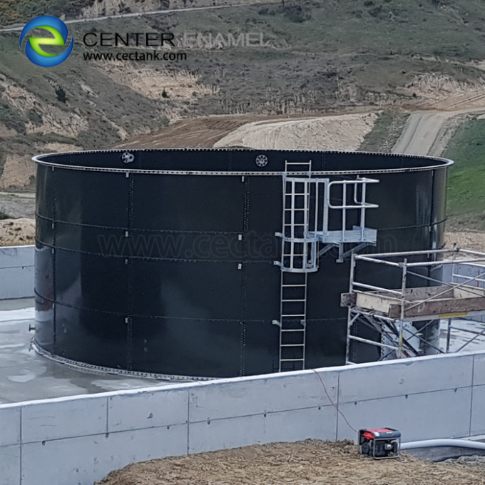 Vitrum Bolted Steel Liquid Storage Tanks With Aluminum Dome Roof 0