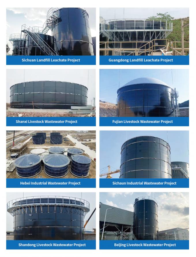 Smooth Fire Protection Water Tanks 20m3 With FRP Roof 0