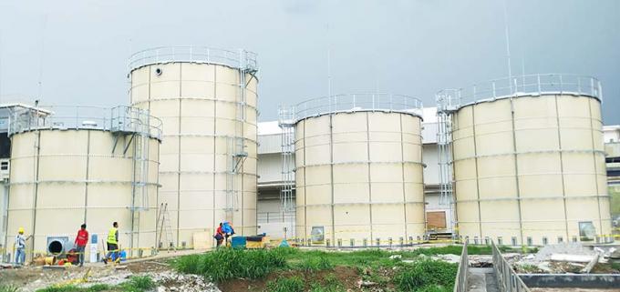 Fusion Bonded Epoxy Coating Tanks Two Coating Internal And External 3,450N/cm 0