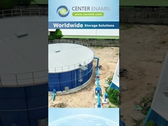 High Performance Glass Fused To Steel GFS Tanks With Membrane Roof