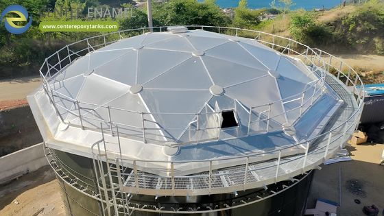 Durable Aluminum Geodesic Dome Roofs For Drinking Water Storage Tanks