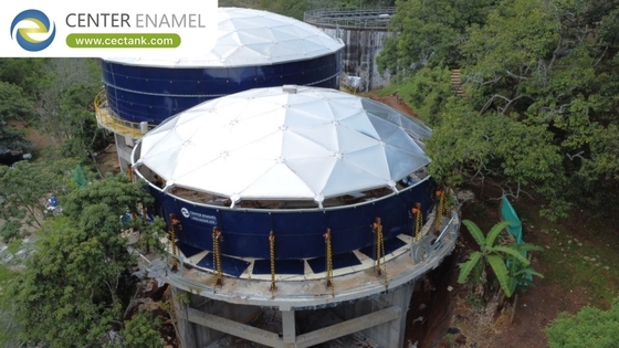Aluminum Geodesic Dome Roofs for Hydraulic Oil Tanks-Center Enamel