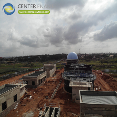 Double Membrane Roofs for Wastewater Treatment Plants: Covers wastewater to capture and store biogas