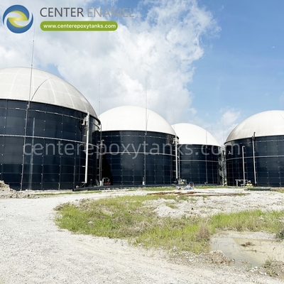 Double Membrane Roofs for Wastewater Treatment Plants: Contains biogas from sludge digestion.