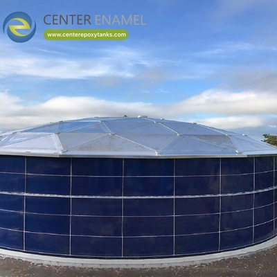 Aluminum Geodesic Dome Roof for Wastewater Storage Tanks: Contains Waste and Controls Odors
