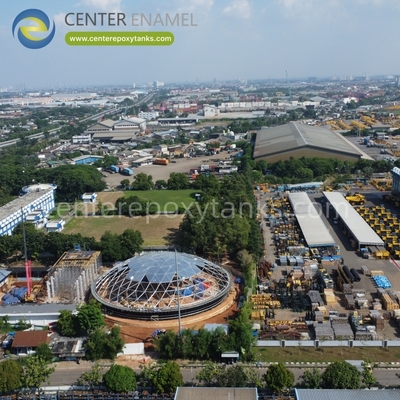 Aluminum Dome Roof for Industrial Wastewater Tanks: Provides effective odor control and containment
