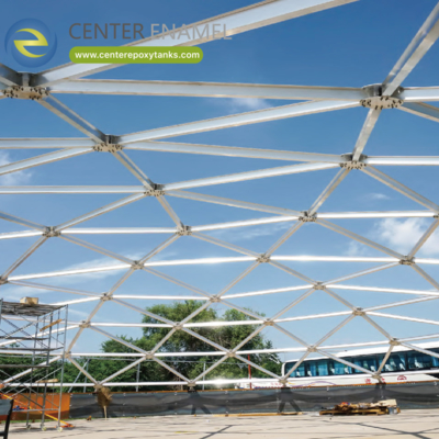 Aluminum Dome Roof for Wastewater Treatment Tanks: A sealed cover for treatment processes