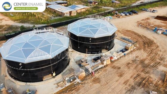 Sustainable Biogas Solutions: GFS Tanks+Double Membrane Roof for Slaughterhouse Wastewater in India
