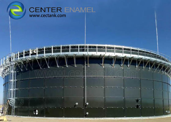 Customized Dark Green Bolted Steel Biogas Storage Tanks