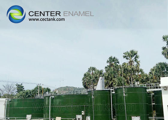 Bolted Glass Fused To Steel Industrial Water Tanks For Wastewater Treatment Plant