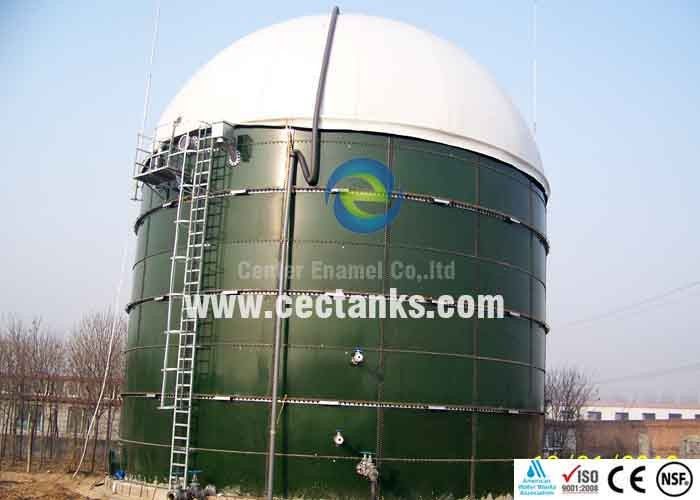 Industrial Glass Lined Water Storage Tanks , Gas / Liquid Porcelain