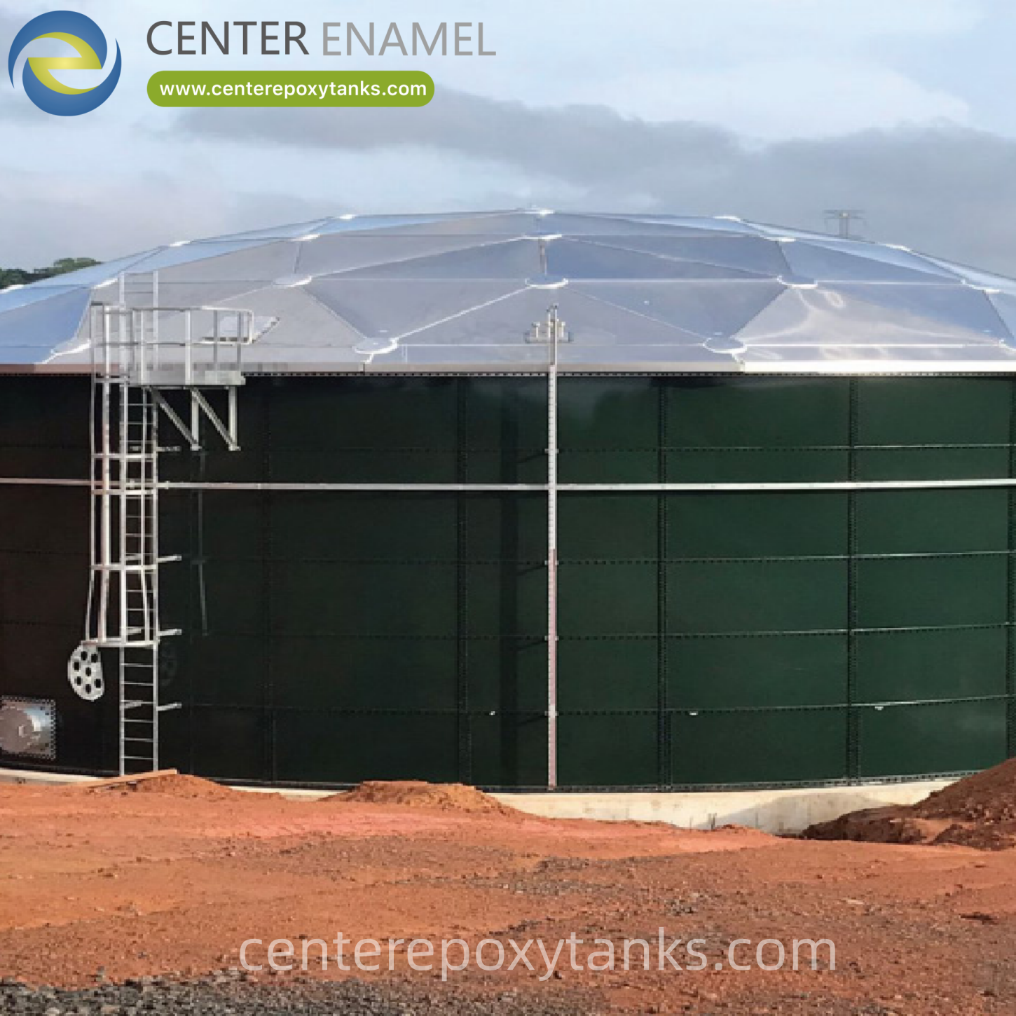 Aluminum Geodesic Dome Roof for Welded Stainless Steel Bulk Oil Storage ...