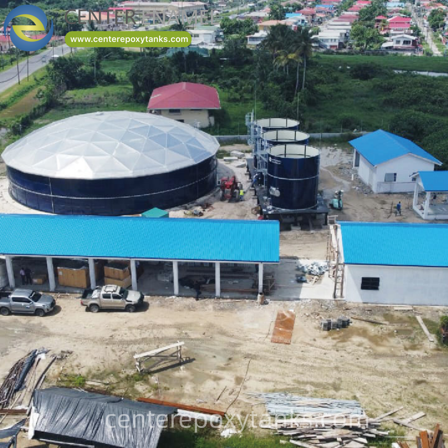 Aluminum Geodesic Dome Roof for Welded Stainless Steel Petrochemical ...