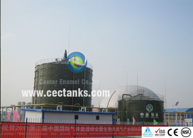 Glass Fused Liquid to Steel Bio Energy Storage Tanks for Wet Anaerobic Digestion Treatment with Aluminum Covers