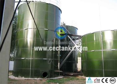 SBR enamel coated steel wastewater storage tank , bolted steel water storage tanks