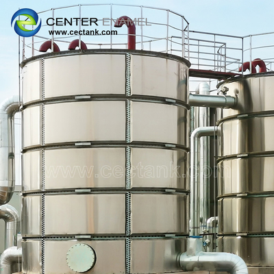 Stainless Steel Cylindrical Steel Water Tank For Biogas Projects