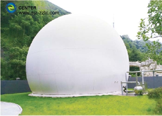 20m3 Double Membrane Gas Holder For Biogas Plant Project 0.40mm Coating Thickness
