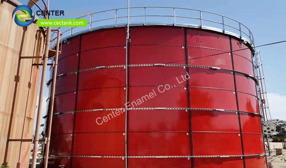Smooth Bolted Steel Dry Bulk Storage Tanks 3450N/cm Adhesion