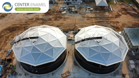 Aluminum Geodesic Dome Roofs for Gasoline Storage Tanks-Center Enamel
