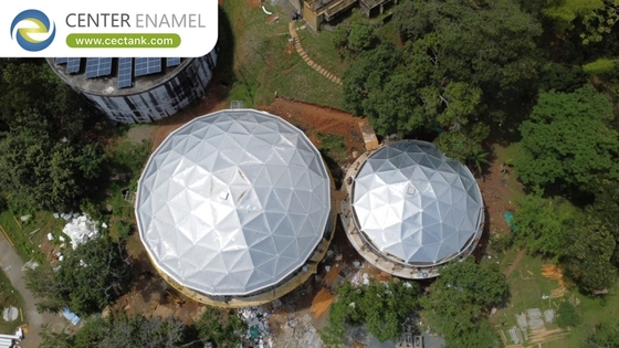 Aluminum Geodesic Dome Roofs for Flammable Liquid Storage Tanks-Center Enamel