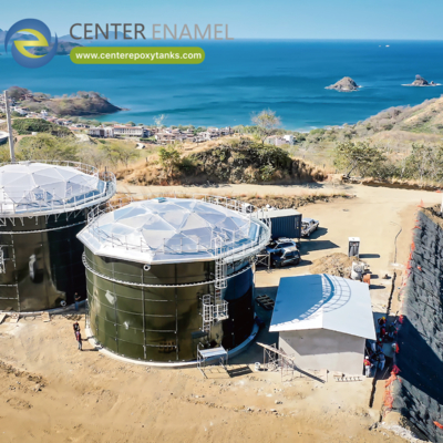 Aluminum Dome Roof for Wastewater Storage Tanks: Contains waste and controls odors
